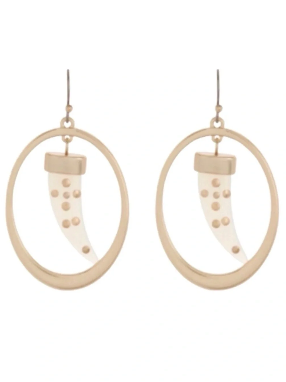 Lucky Brand Inlay Horn Orbital Dangle Earrings (NWT)